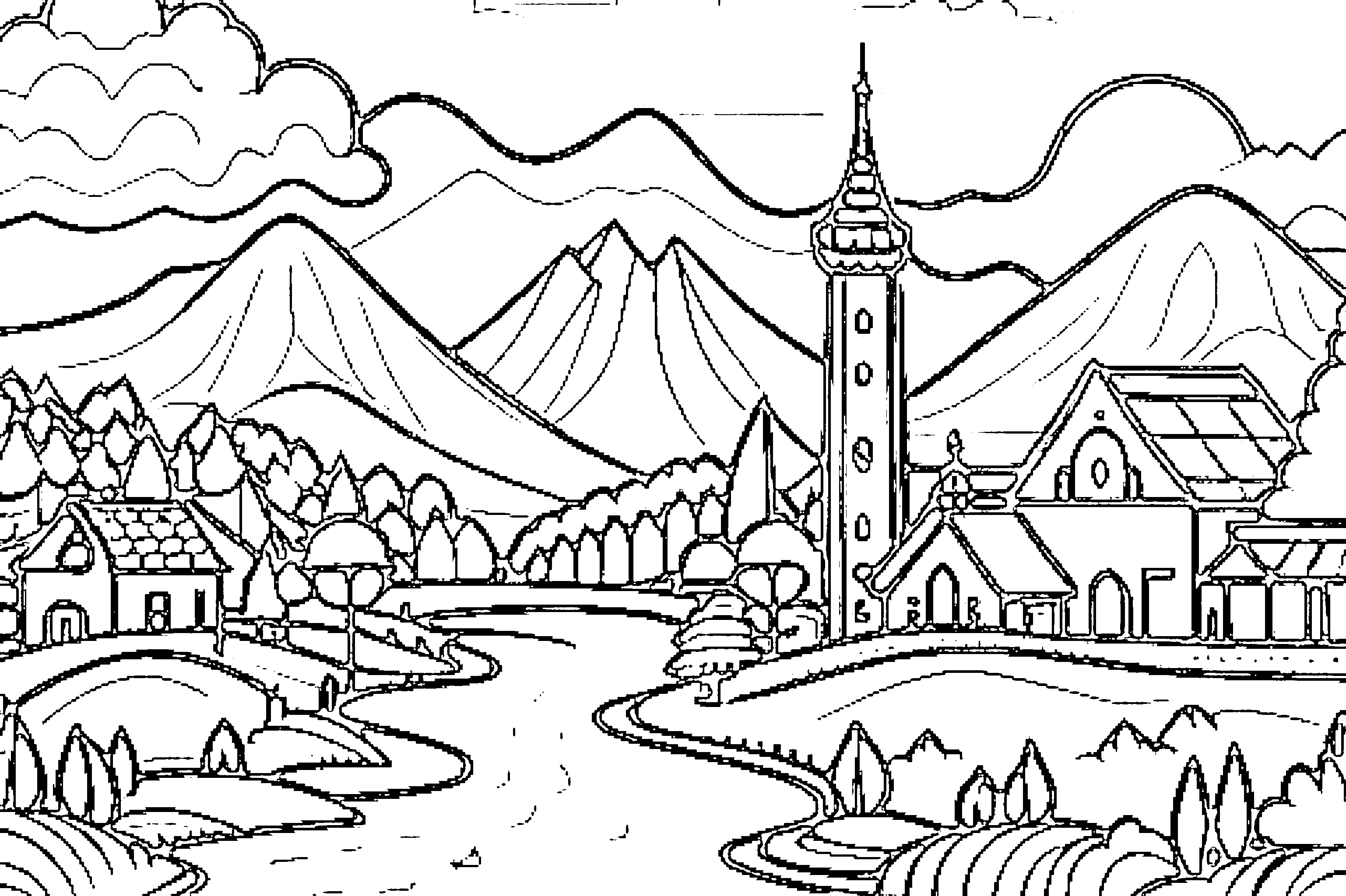 gambar pemandangan alam dan masjid